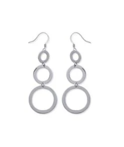 Boucles D'oreilles 3 Bulles Acier