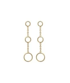 Boucles D'oreilles 3 Bulles Plaqué Or