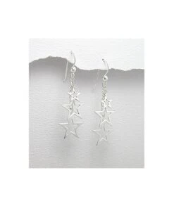 Boucles D'oreilles 3 étoiles Argent