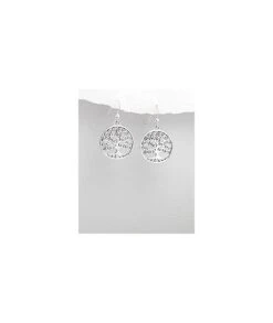 Boucles D'oreilles Arbre De Vie En Argent