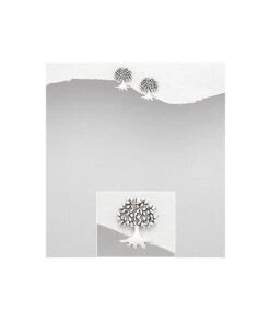 Boucles D'oreilles Arbre De Vie Argent 8 X 9 Mm