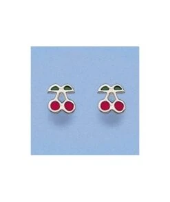 Boucles D'Oreilles Cerises Argent