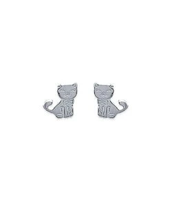 Boucles D'Oreilles Chaton Argent