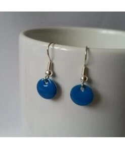 Boucles D'oreilles Confettis Bleu Myrtille