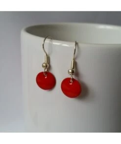Boucles D'oreilles Confettis Rouge Tomate
