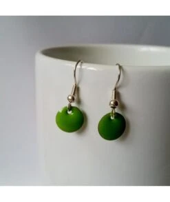 Boucles D'oreilles Confettis Vert Kiwi