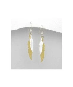 Boucles D'oreilles Double Plumes