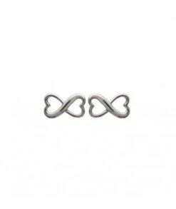 Boucles D'oreilles Infini Coeurs Argent