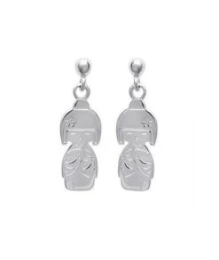 Boucles D'oreilles "Poupée Chinoise" Argent
