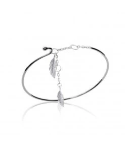 Bracelet 2 Plumes • Argent