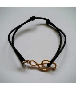 Bracelet Clé De Sol Et Cordon