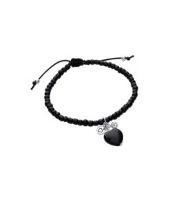 Bracelet Coeur Et 2 Perles Argent