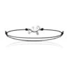 Bracelet Cordon Lézard Argent