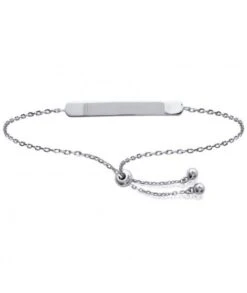 Bracelet Coulissant à Graver En Argent