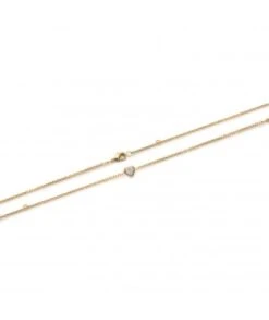 Bracelet Coeur Zirconium Plaqué Or