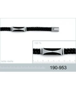 Bracelet Léo Cuir Acier