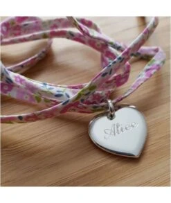 Collier Liberty Coeur à Graver