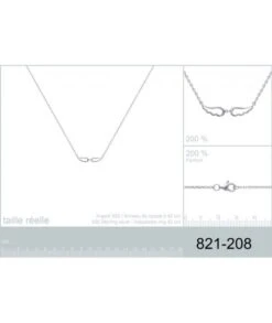 Bracelet Ou Collier 2 Ailes D'ange Argent