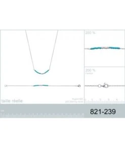 Bracelet Ou Collier Argent Perles Bleues