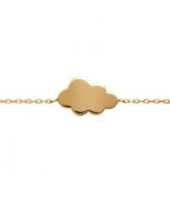 Bracelet Pour Un(e) Rêveur(se) Nuage Plaqué Or Avec Ou Sans Gravure