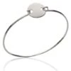 Bracelet Rigide Médaille à Graver Argent