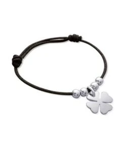 Bracelet Trèfle 4 Perles Argent