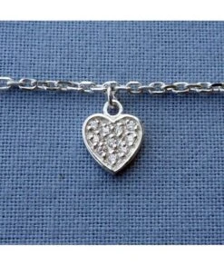 Chaîne De Cheville Coeur Argent