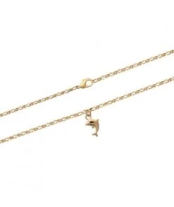 Chaîne De Cheville Dauphin Plaqué Or