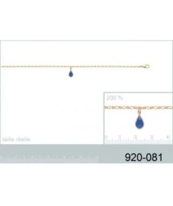 Chaîne De Cheville Goutte Bleue