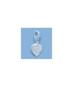 Charm Petit Coeur à Graver En Argent Avec Gravure Initiale