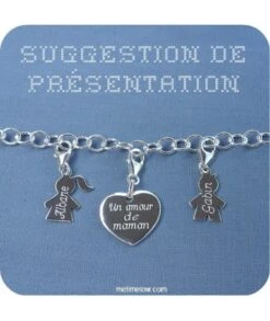 Charm Fille Personnalisé Gravé En Argent Avec Gravure