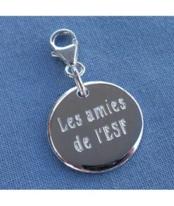 Charm Médaille à Graver 20 Mm Argent Avec Ou Sans Gravure