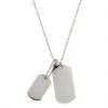 Collier 2 Plaques Militaires • Acier