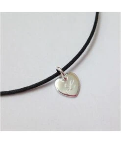 Collier Cordon Petit Coeur à Graver