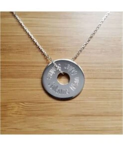 Collier Disque Argent 15 Ou 20 Mm Avec Ou Sans Gravure