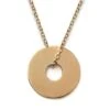 Collier Disque Plaqué Or 15 Ou 20 Mm Avec Gravure