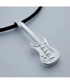 Collier Guitare Electrique Argent