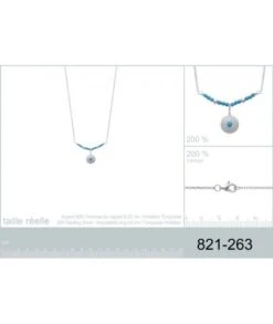 Collier Indien Argent Turquoise