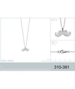 Collier Moustache Acier