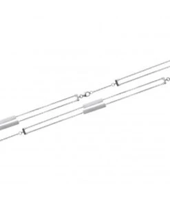 Bracelet Double Barre à Graver En Argent Rhodié