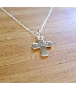 Collier Petite Croix épaisse En Argent 925/000 à Graver