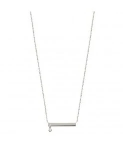 Collier Plaque à Graver Et Oxyde De Zirconium