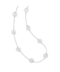 Collier Sautoir Roses Acier