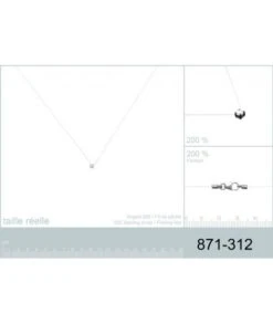 Collier Transparent Carré Argent