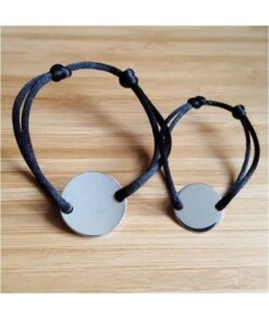 Duo Bracelets Médailles Gravées 15 Et 20 Mm