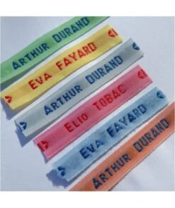 Étiquettes Tissées à Coudre • Couleur • Marquage Vêtement Nom Prénom