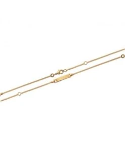 Gourmette Lou 15 Cm En Plaqué Or Avec Gravure