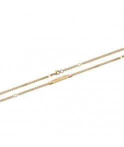 Gourmette Noa 16 Cm En Plaqué Or Avec Gravure