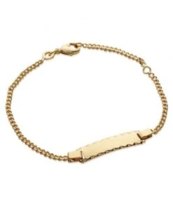 Gourmette Cameron 16 Cm En Plaqué Or Avec Gravure