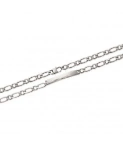 Gourmette Figaro 6 Mm 1-1 En Acier Avec Gravure